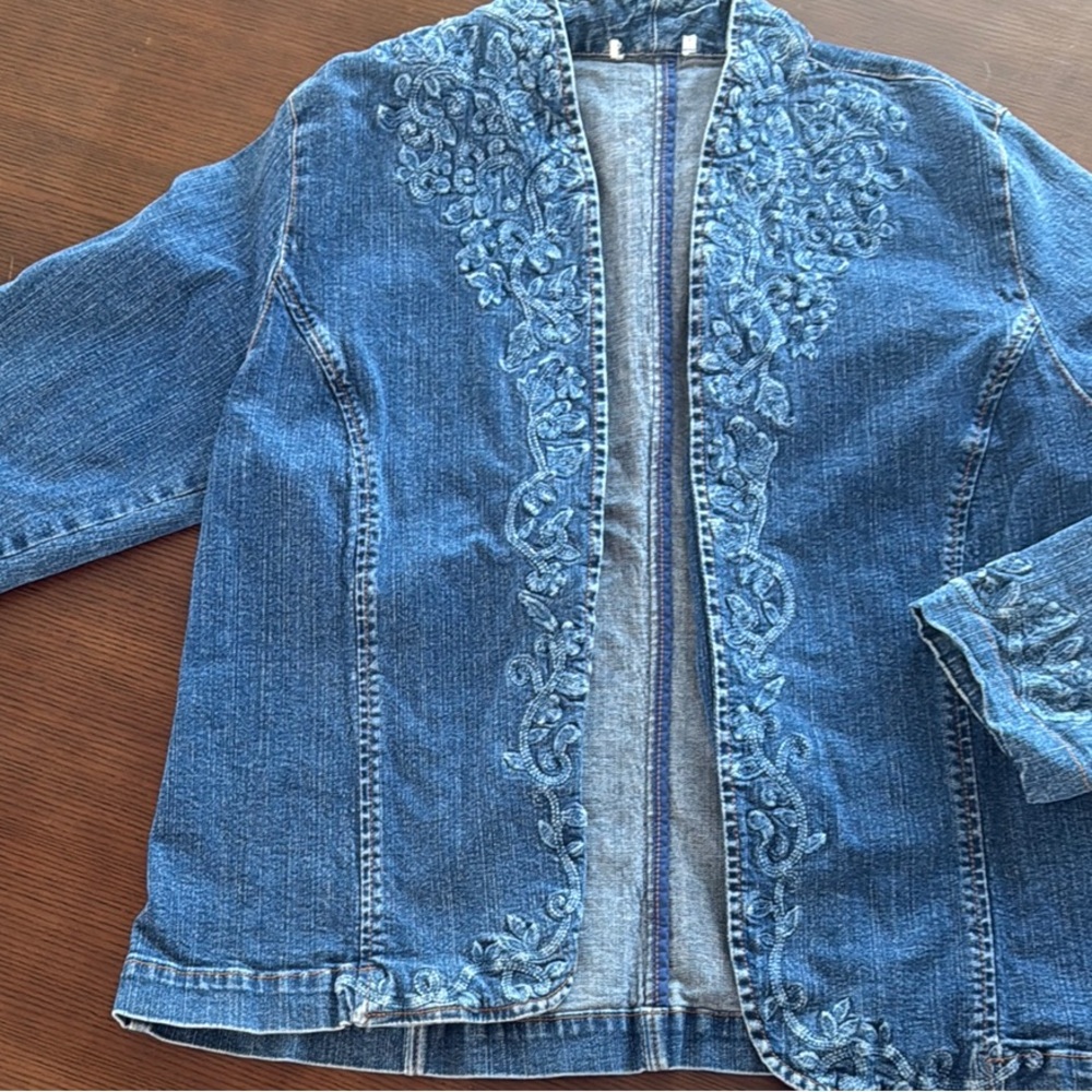 Embroidered Denim Jacket- no tag